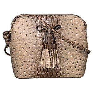 NWOT Deluxity Crossbody~ Ostrich & Croc Embossed~ 100% Vegan~ (D17)